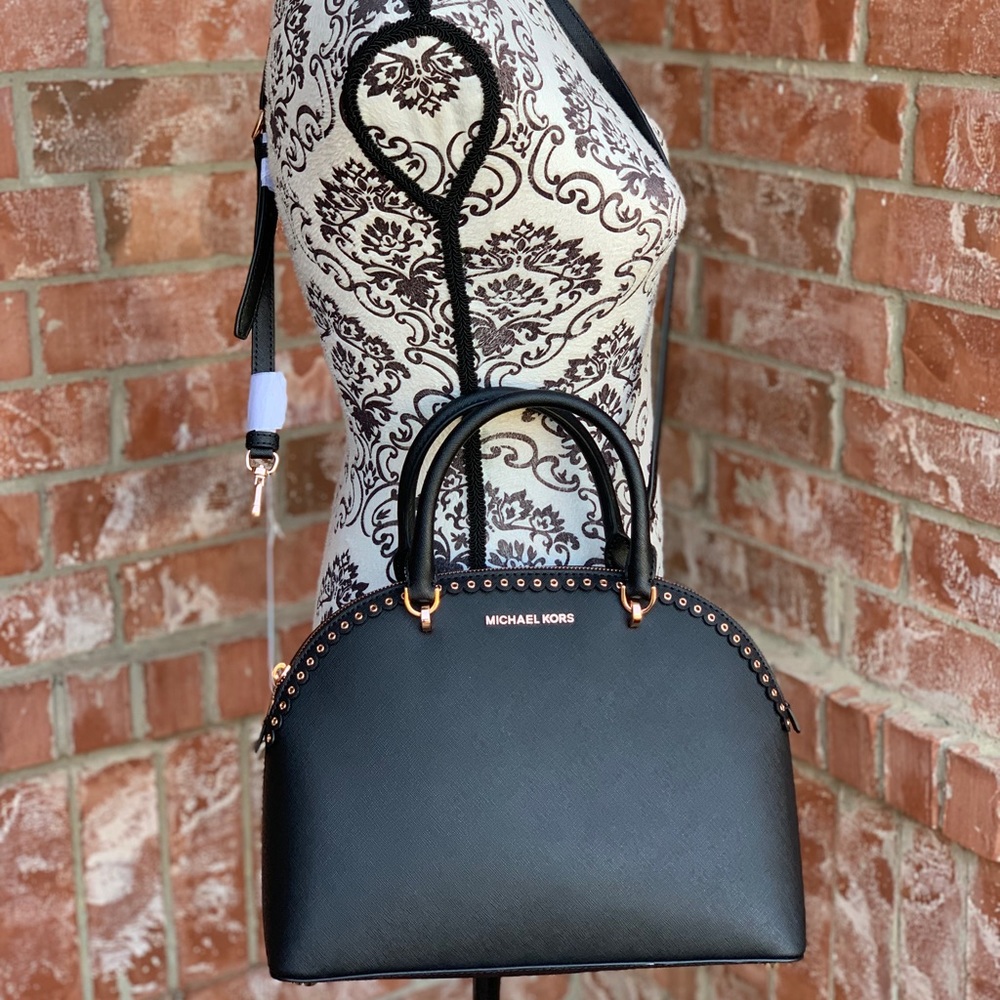 Michael kors Emmy Large dome satchel bag black